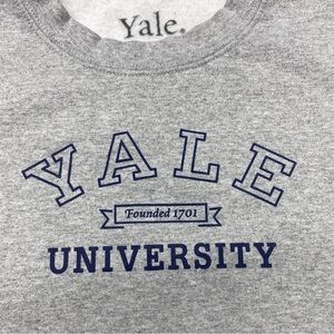 Yale University Crewneck Sweatshirt SM Gray/Navy COLLEGE COZY CASUAL
